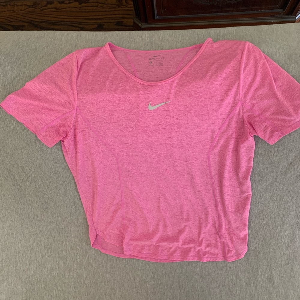 Nike Pink woman’s shirt sleeve dri-fit tshirt